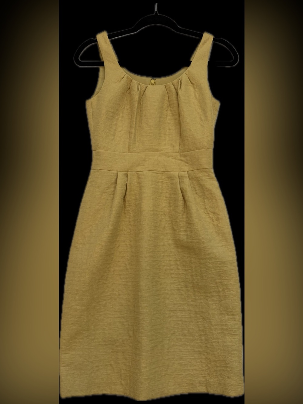Banana Republic Chartreuse Jacquard Sleeveless Cocktail Sheath Dress Sz 00